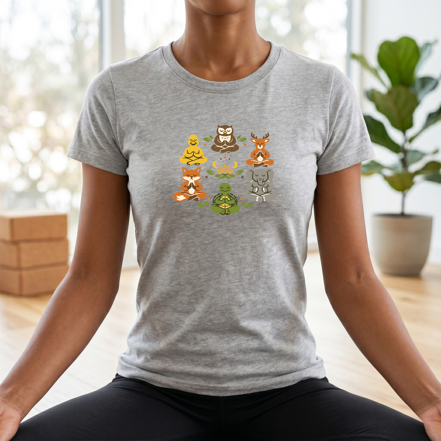 Lotus Pose Animal Group T-Shirt
