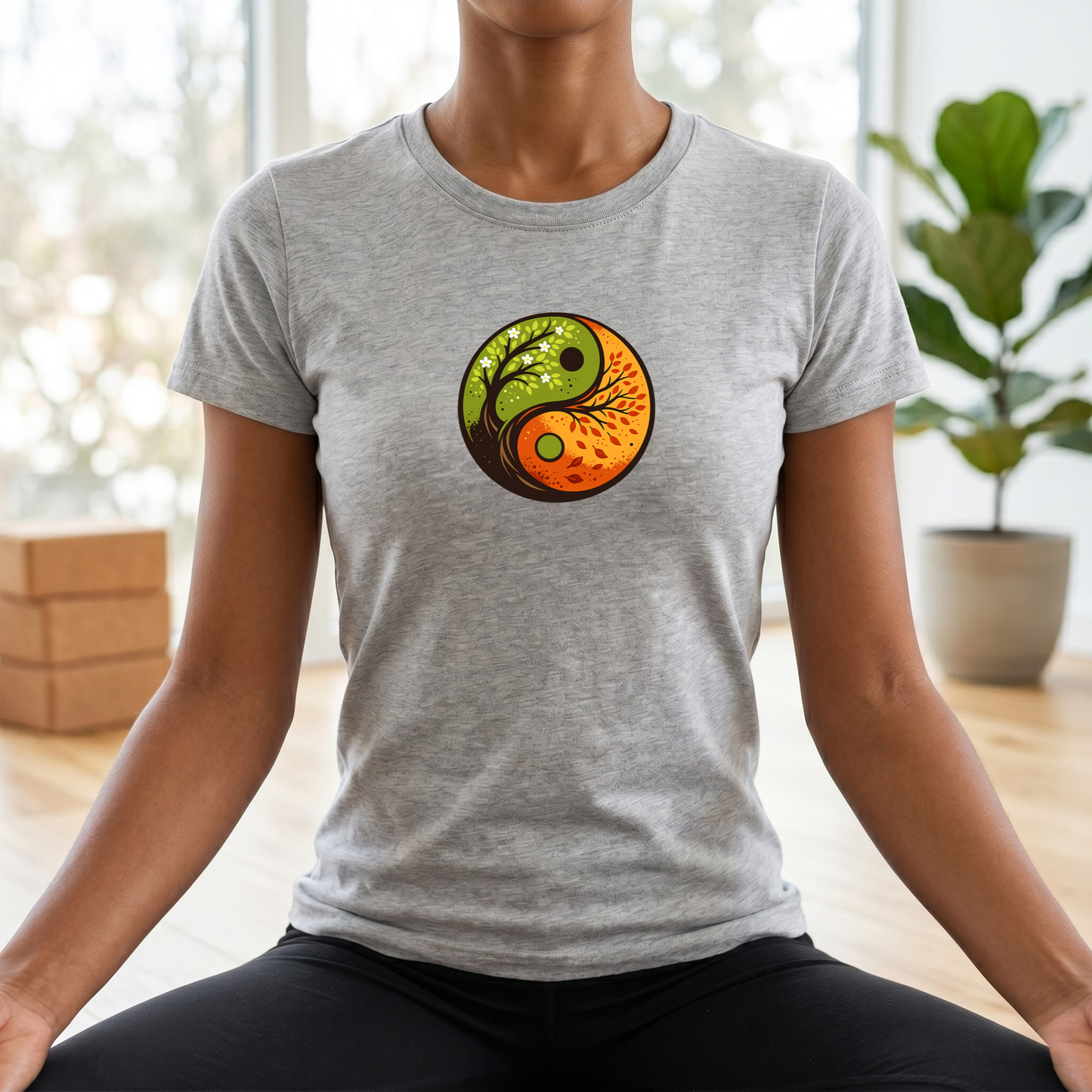 Season Trees Yin Yang T-Shirt