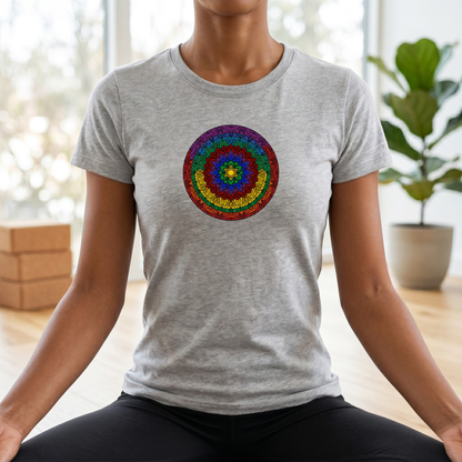 Vibrant Chakra Star Mandala T-Shirt