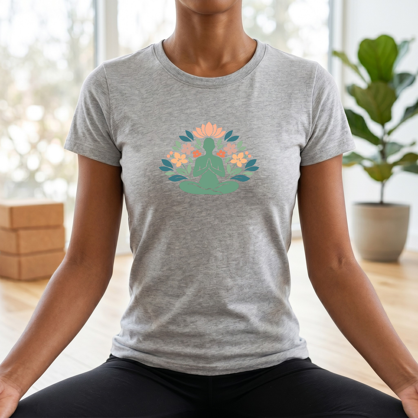 Floral Lotus Pose T-Shirt