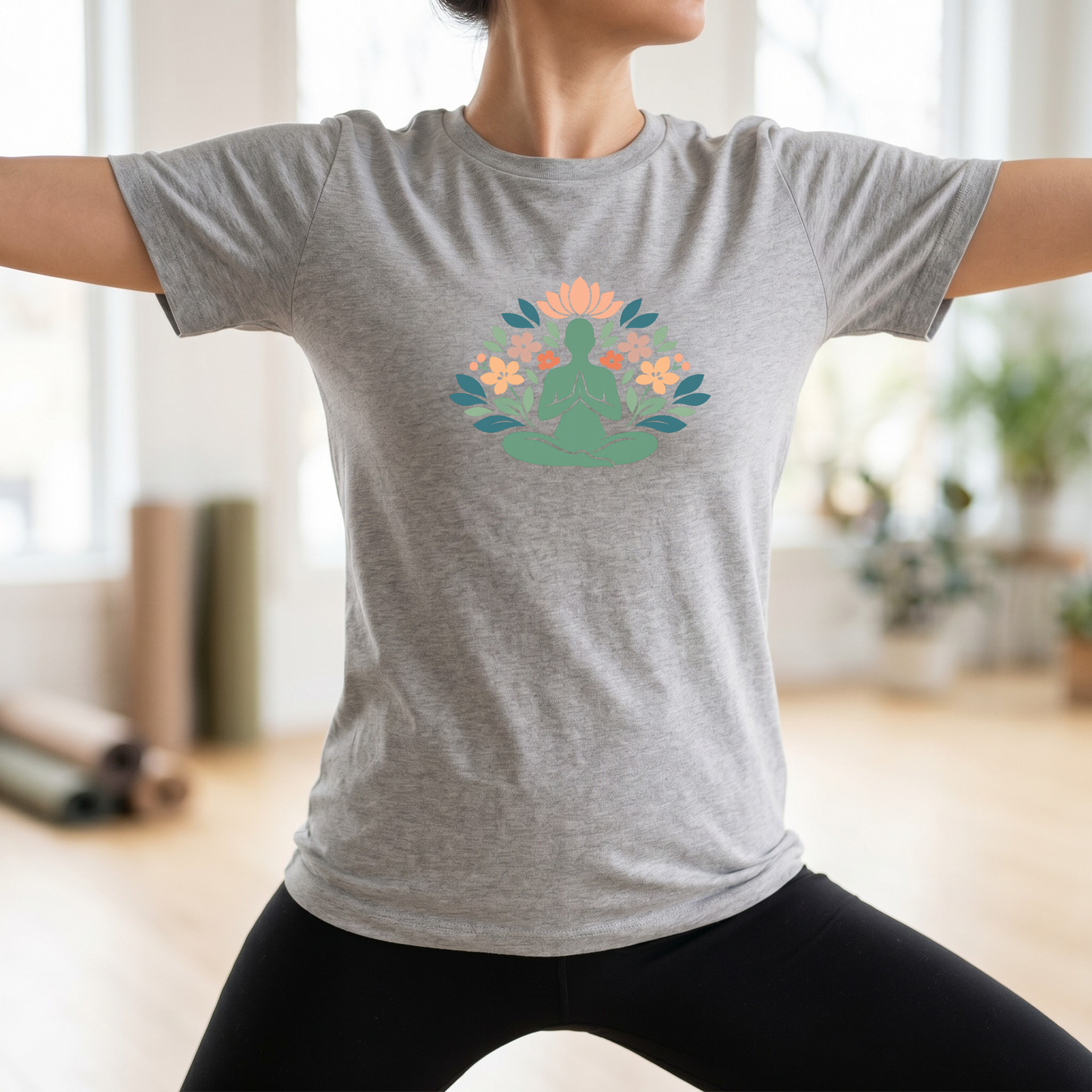Floral Lotus Pose T-Shirt