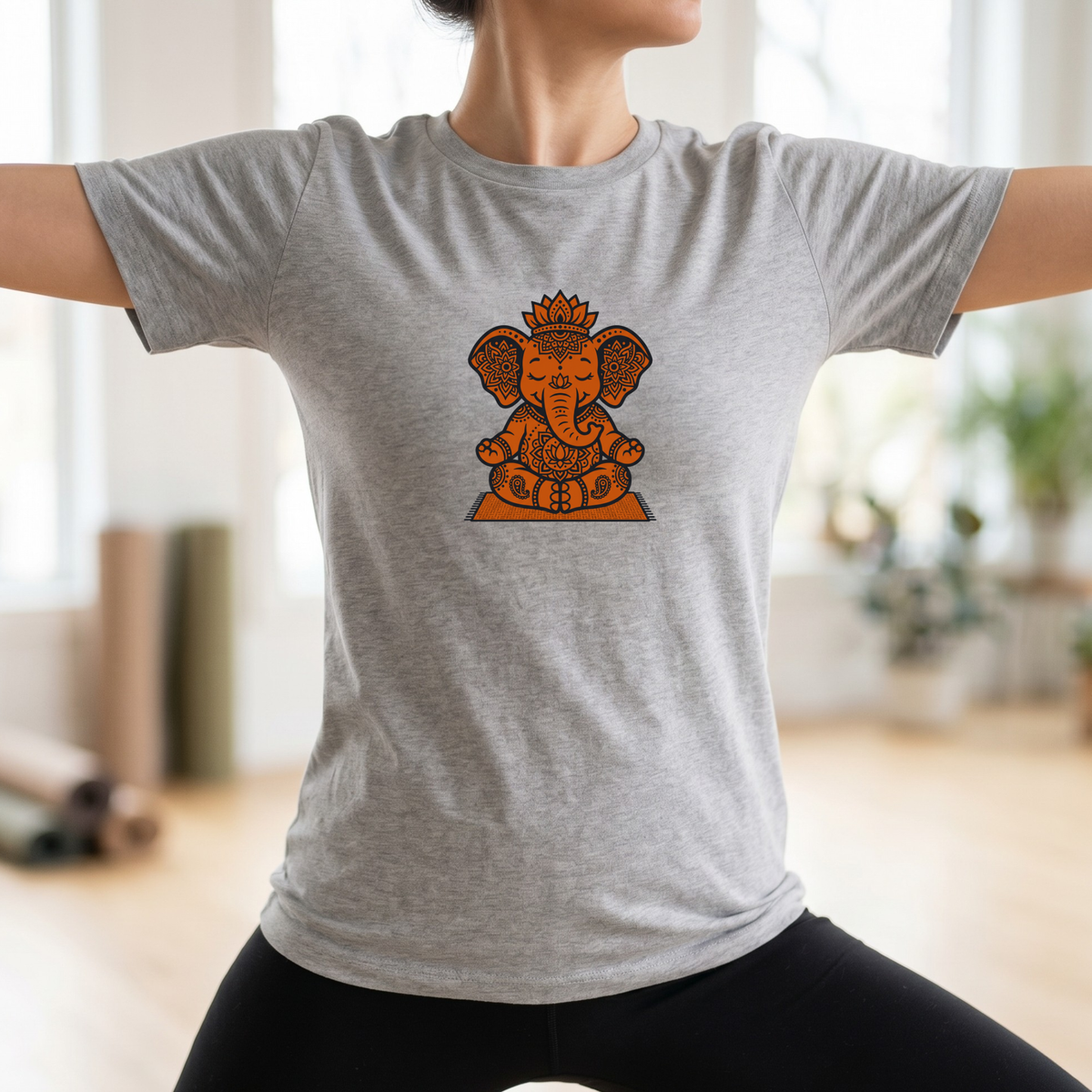 Zen Elephant Lotus Pose T-Shirt