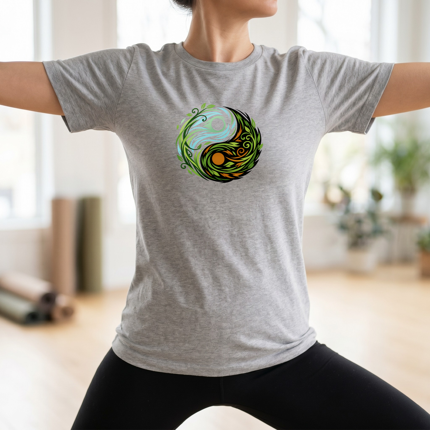 Wind & Leaves Yin Yang T-Shirt