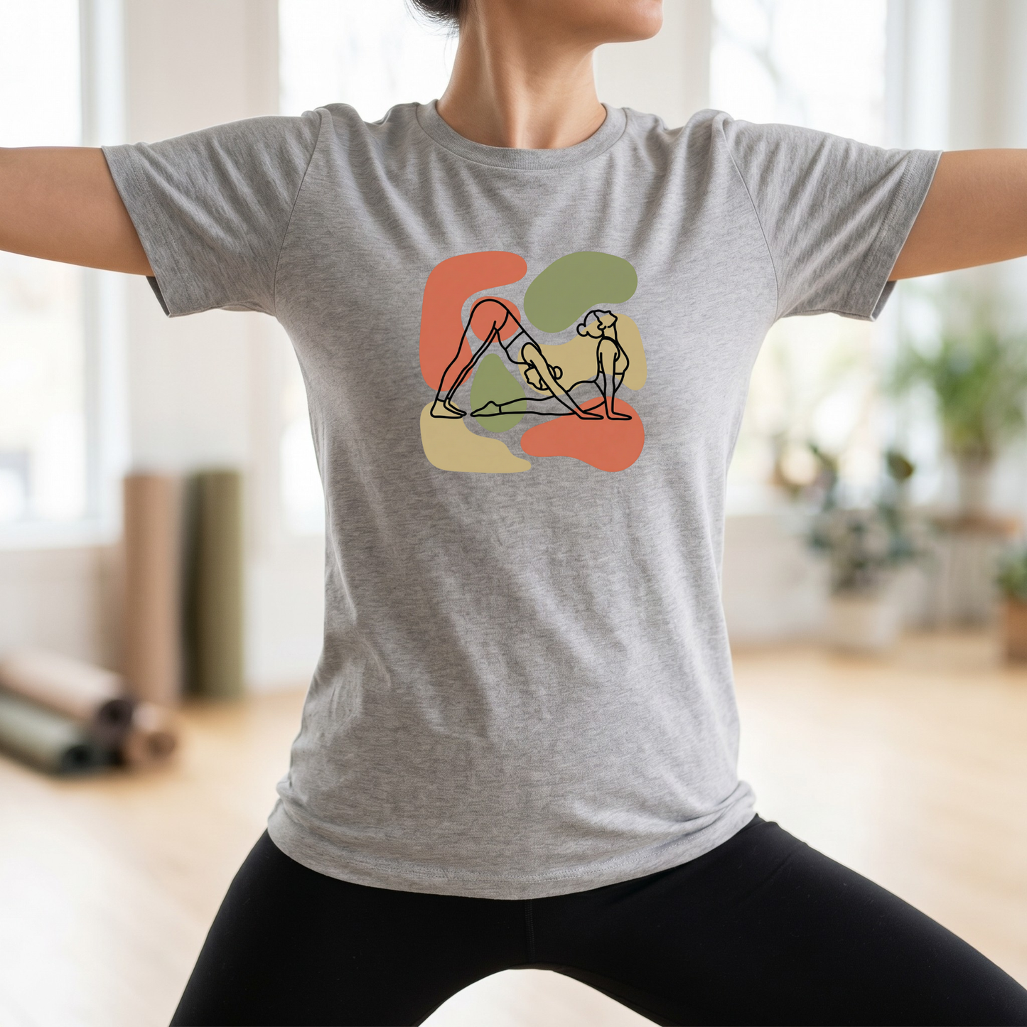 Line Art Yoga Poses T-Shirt