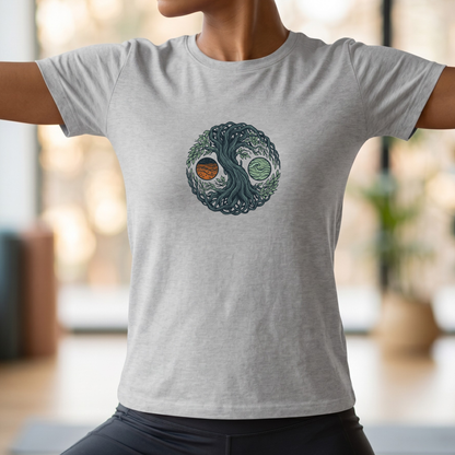 Earth and Water Tree Yin Yang T-Shirt