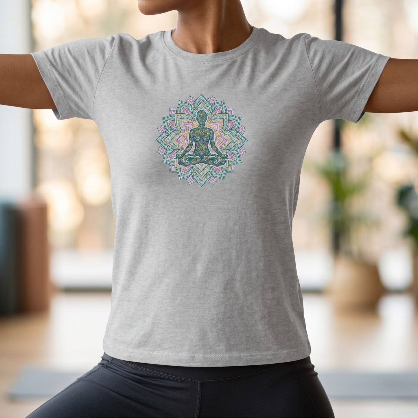 Lotus Pose Mandala T-Shirt