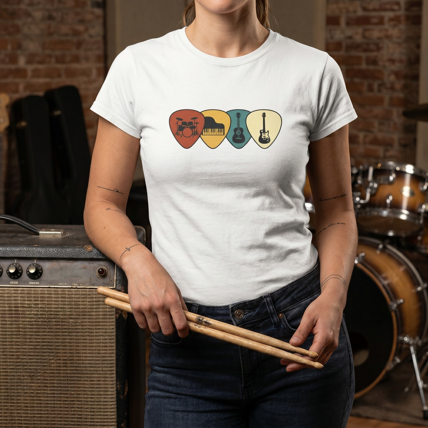 Retro Guitar Picks T-Shirt