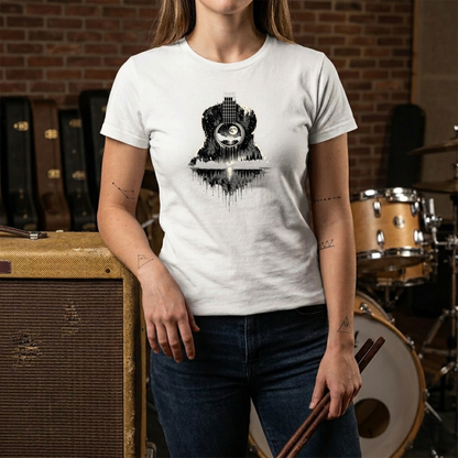 Cracked Moon Guitar T-Shirt