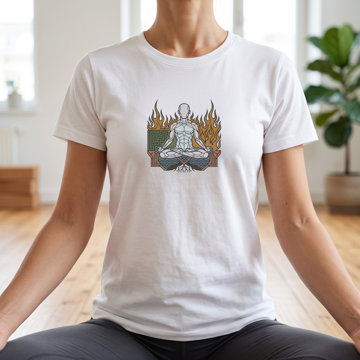 Polygon Four Elements Lotus Pose T-Shirt