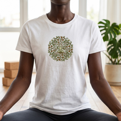 Lotus Pose Floral Mandala T-Shirt