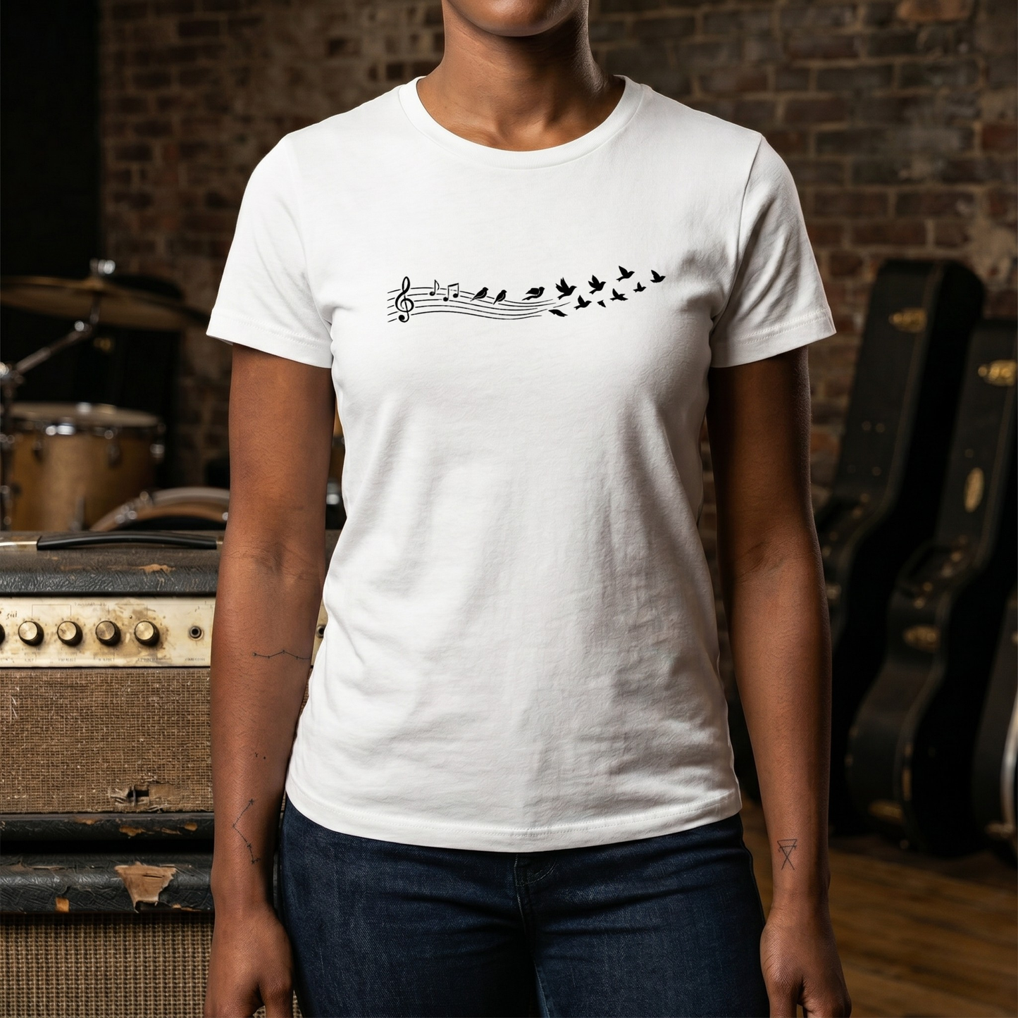 Birds & Music Notes T-Shirt