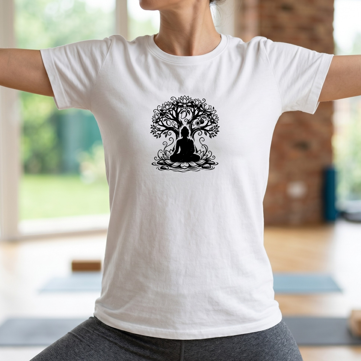 Ink Enlightenment Flower Tree T-Shirt