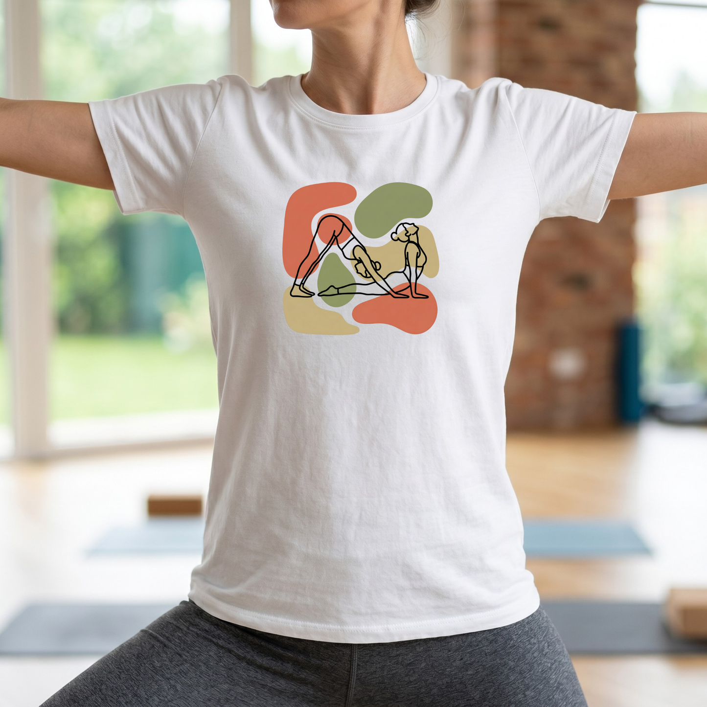 Line Art Yoga Poses T-Shirt