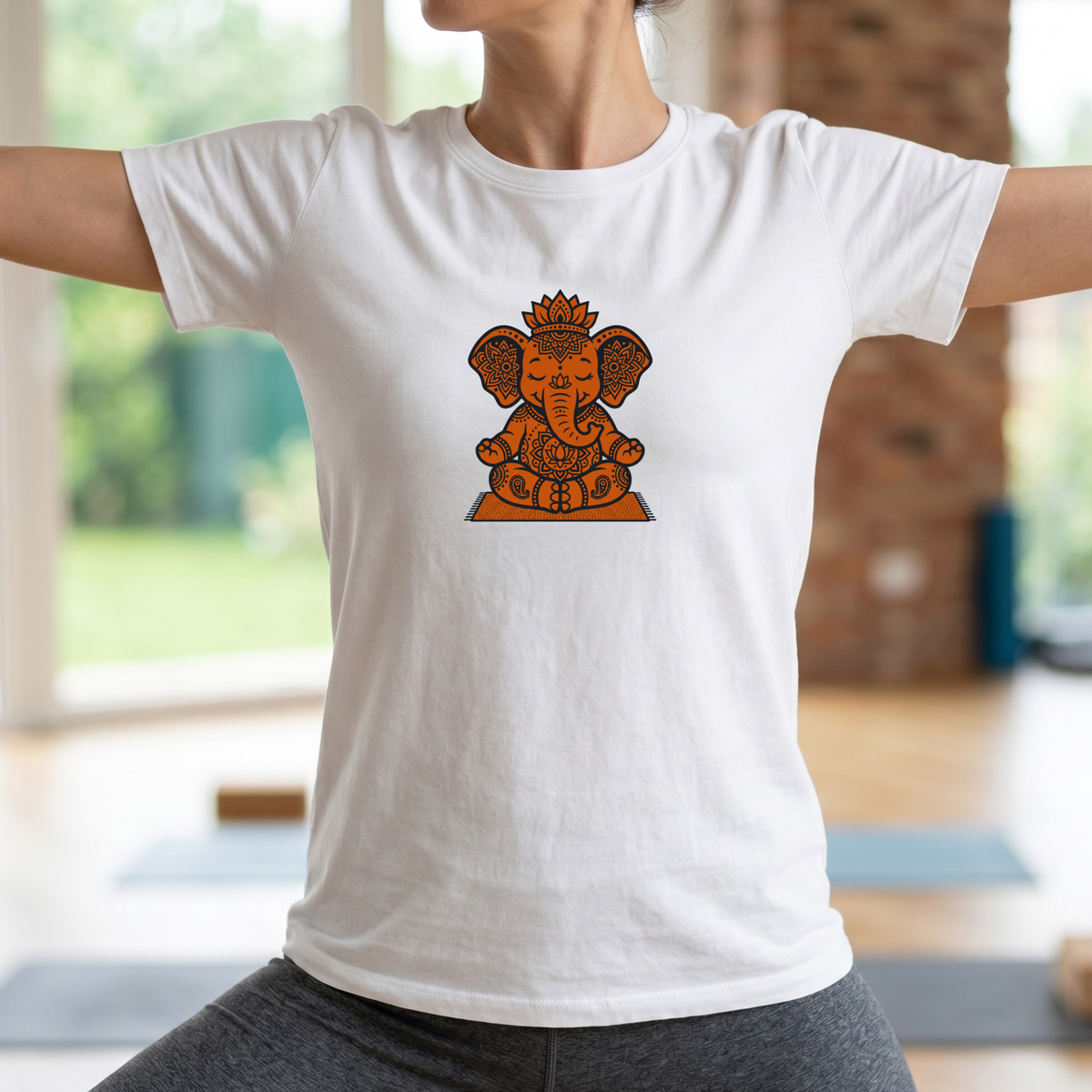 Zen Elephant Lotus Pose T-Shirt