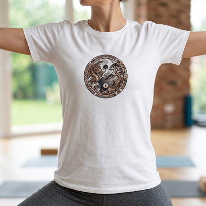 Dragon and Bonsai Yin Yang T-Shirt