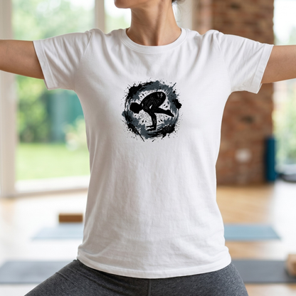 Electric Splatter Yoga Pose T-Shirt