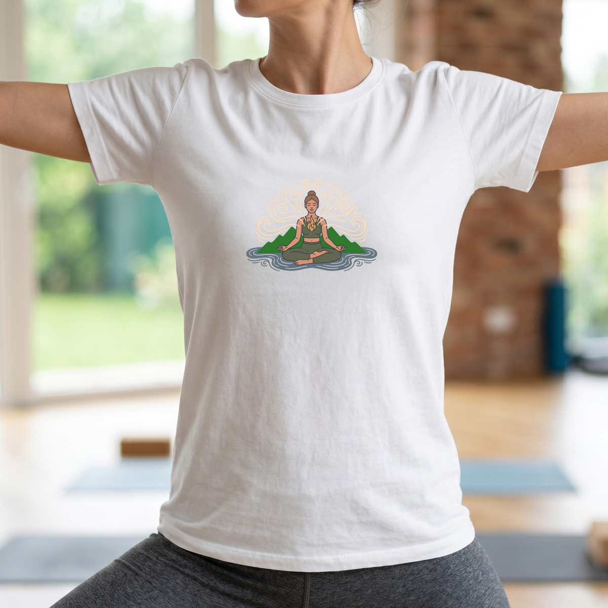 Elemental Harmony Lotus Pose T-Shirt