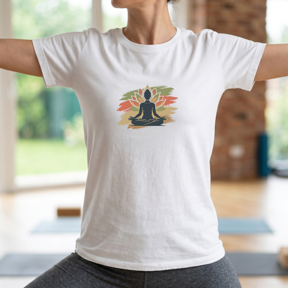 Earthy Brushstroke Lotus T-Shirt