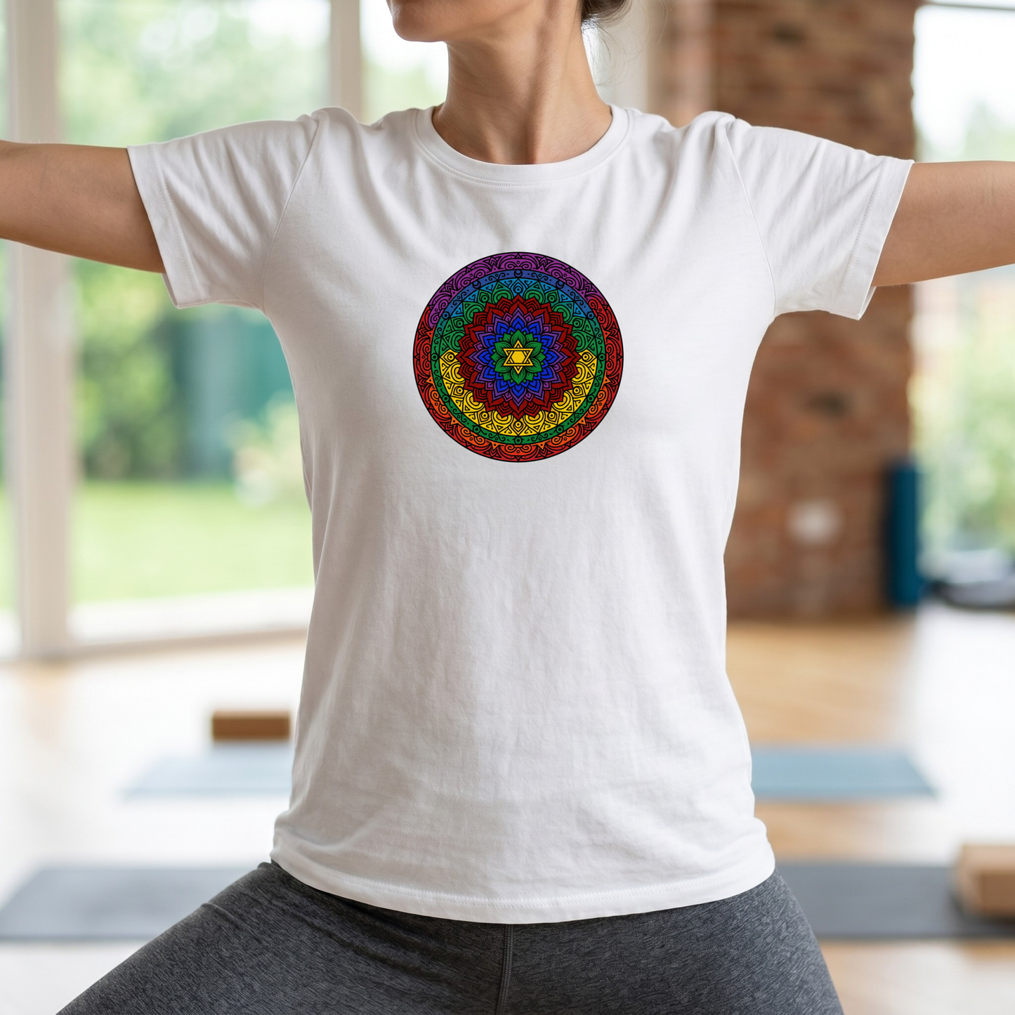 Vibrant Chakra Star Mandala T-Shirt