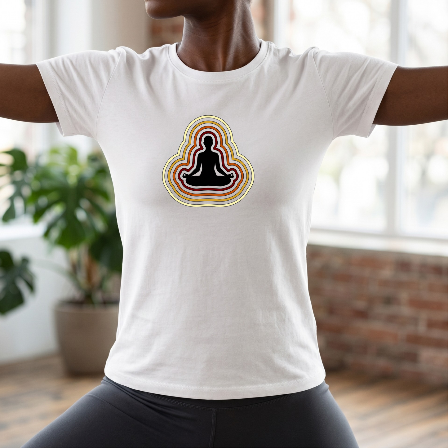 Retro Aura Lotus Pose T-Shirt