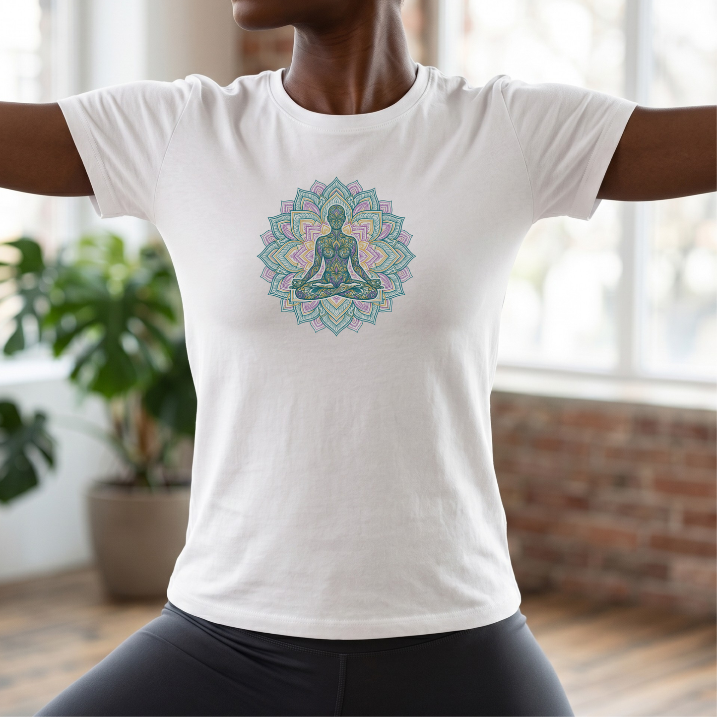 Lotus Pose Mandala T-Shirt