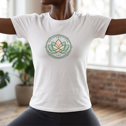 Pastel Geometric Lotus Flower T-Shirt
