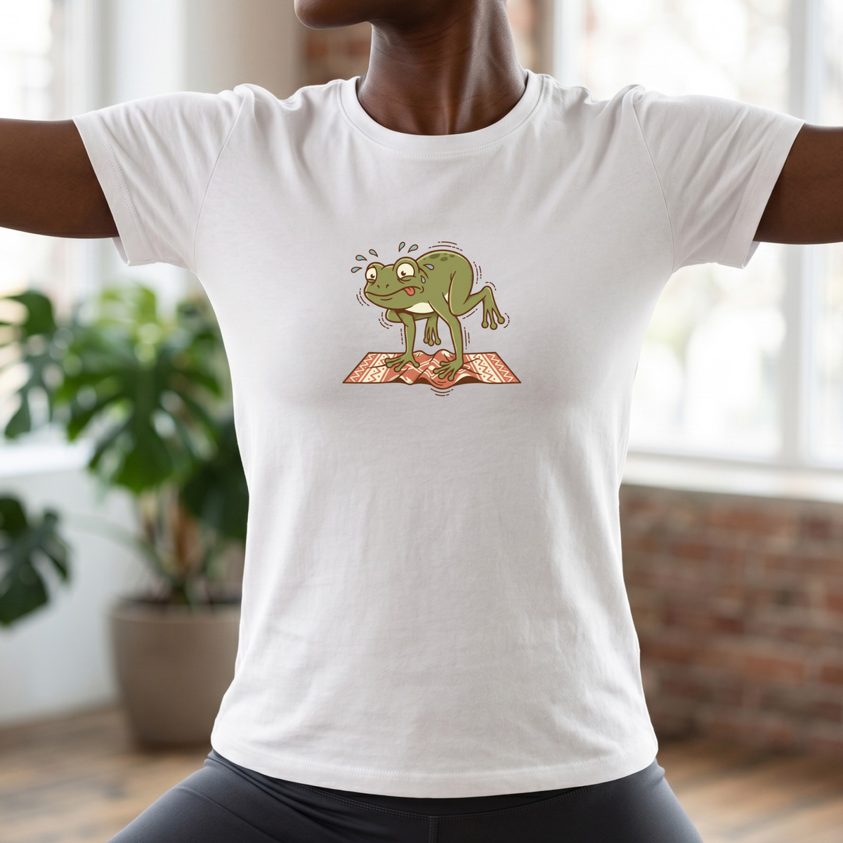 Trying My Best Yoga Frog T-Shirt