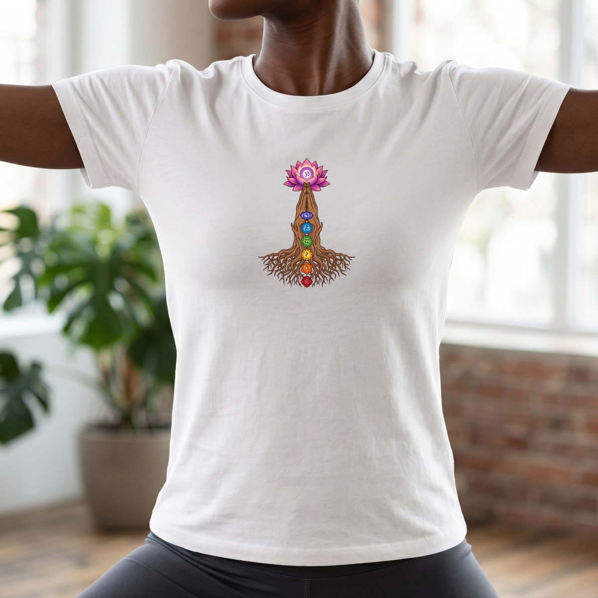 Rooted Chakras Lotus Hands T-Shirt