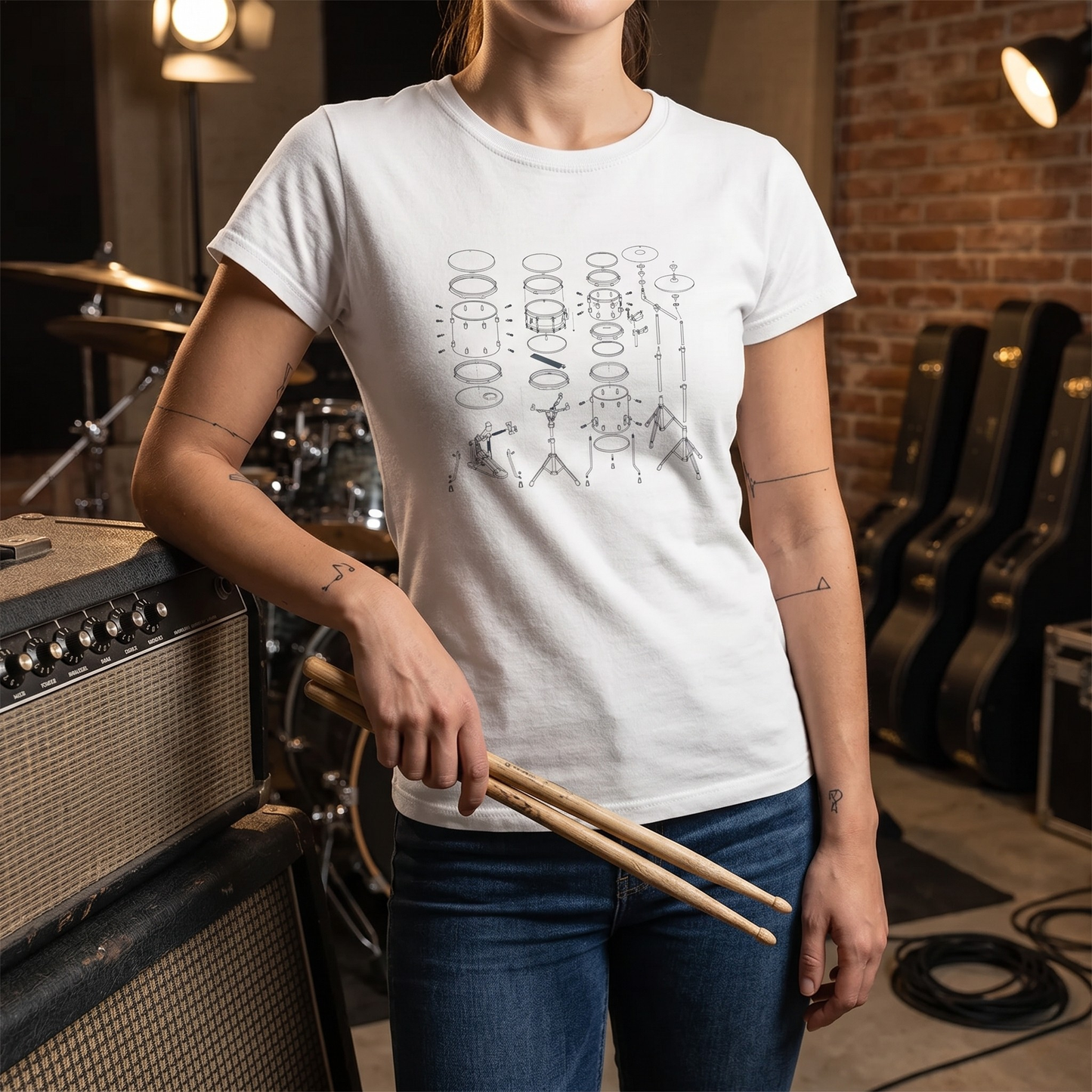 Drums Blueprint T-Shirt