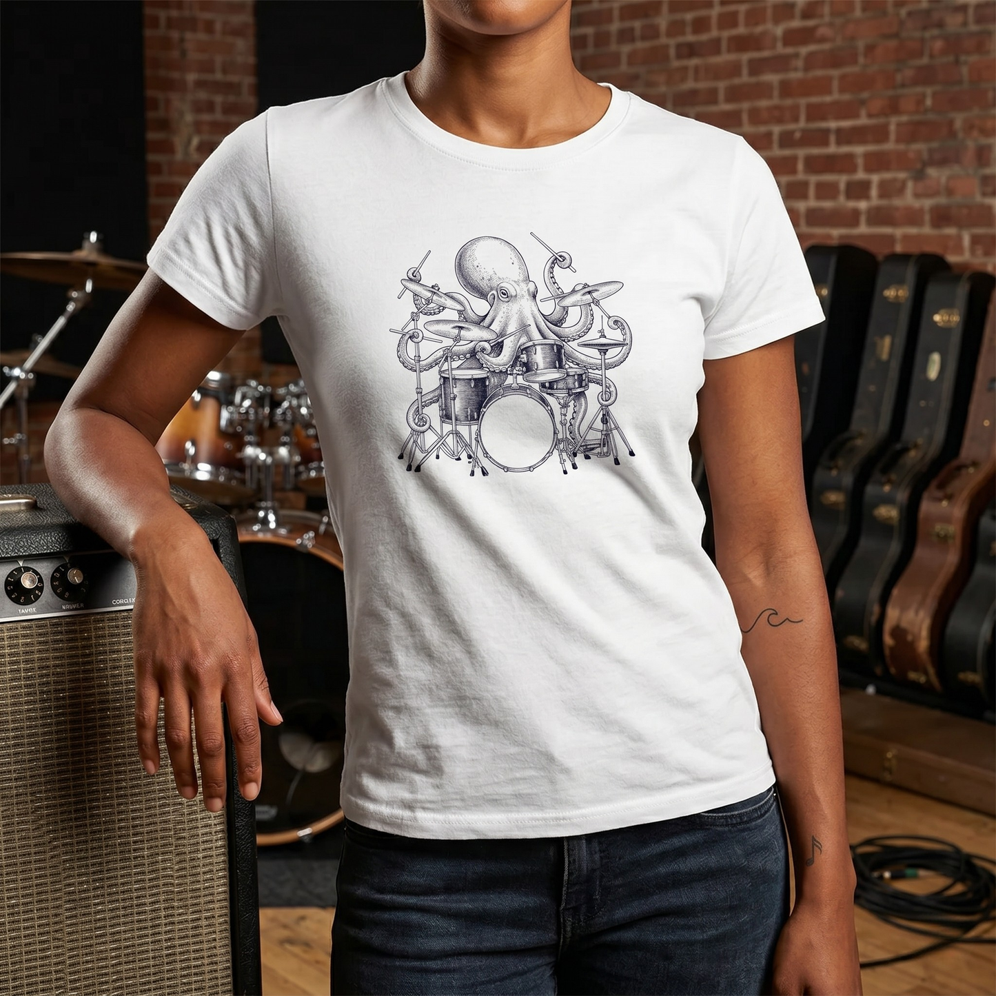 Drums Octopus T-Shirt