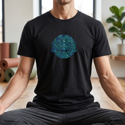Watercolor Teal Lotus Flower T-Shirt