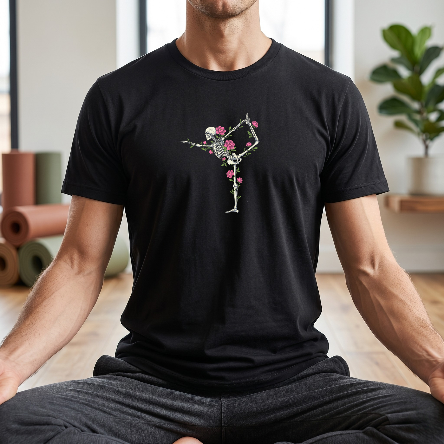 Floral Skeleton Asana T-Shirt