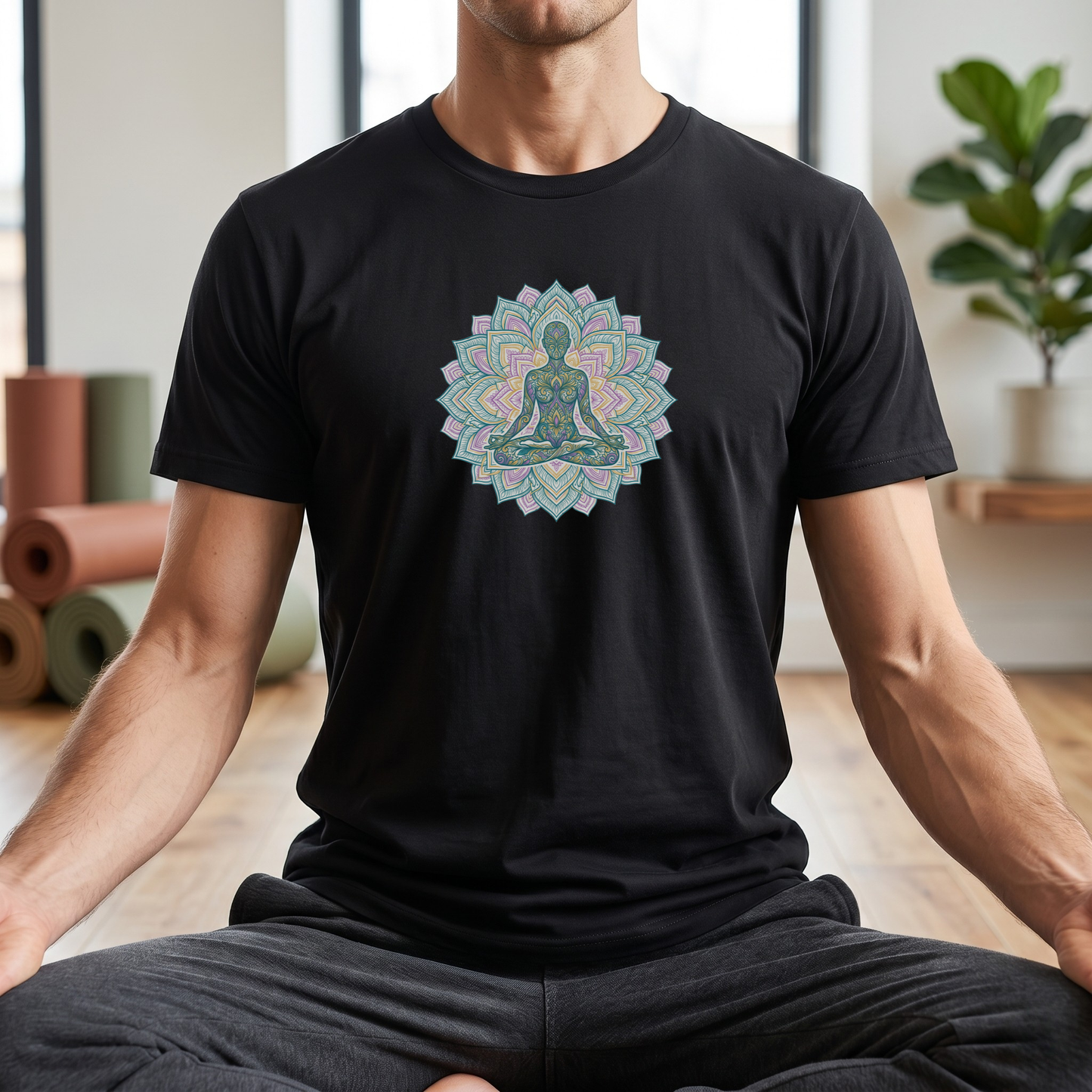 Lotus Pose Mandala T-Shirt