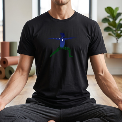 Night Forest Warrior Pose T-Shirt