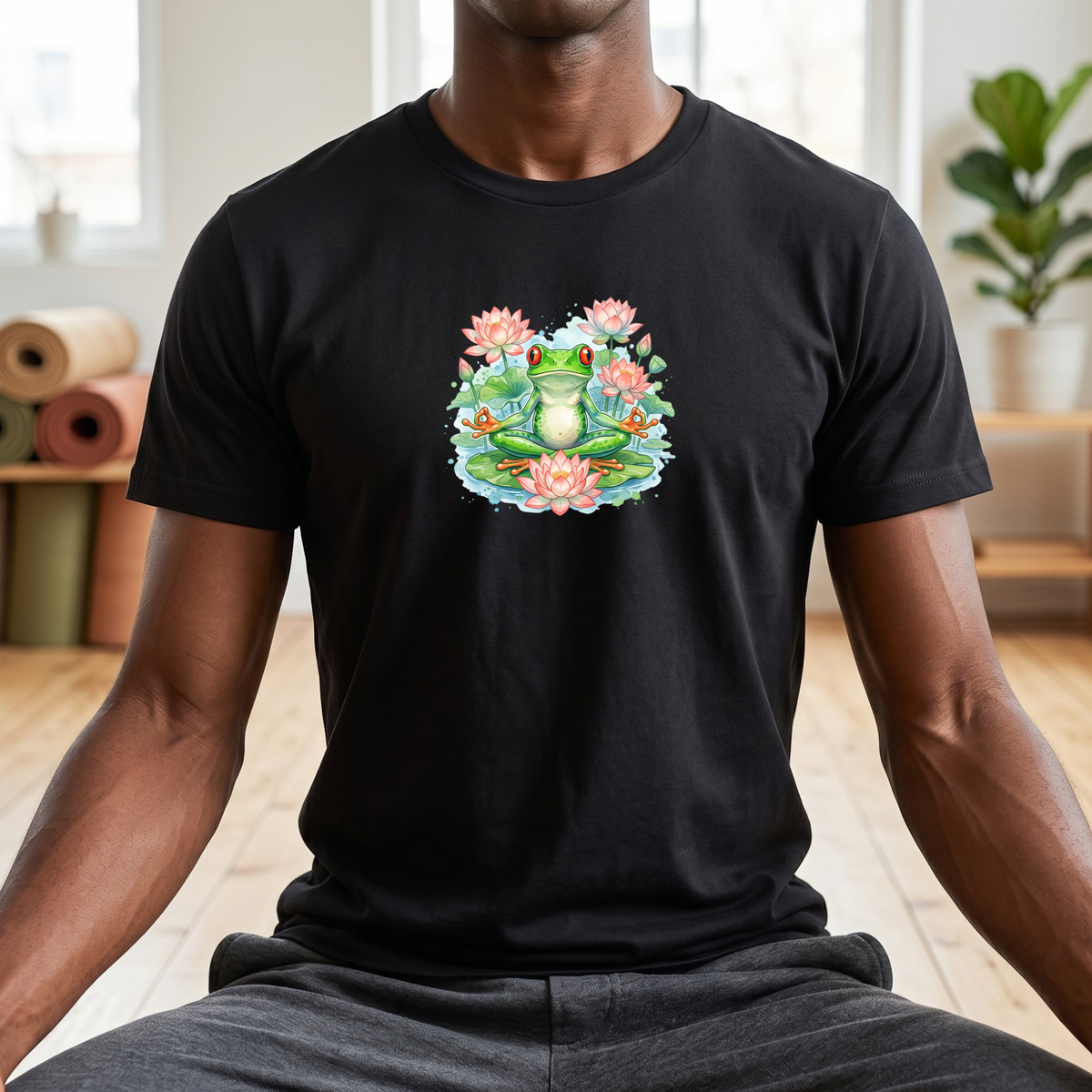 Watercolor Zen Tree Frog T-Shirt