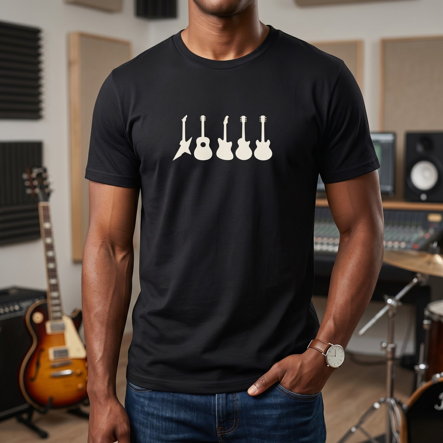 Guitar Types Silhouette T-Shirt