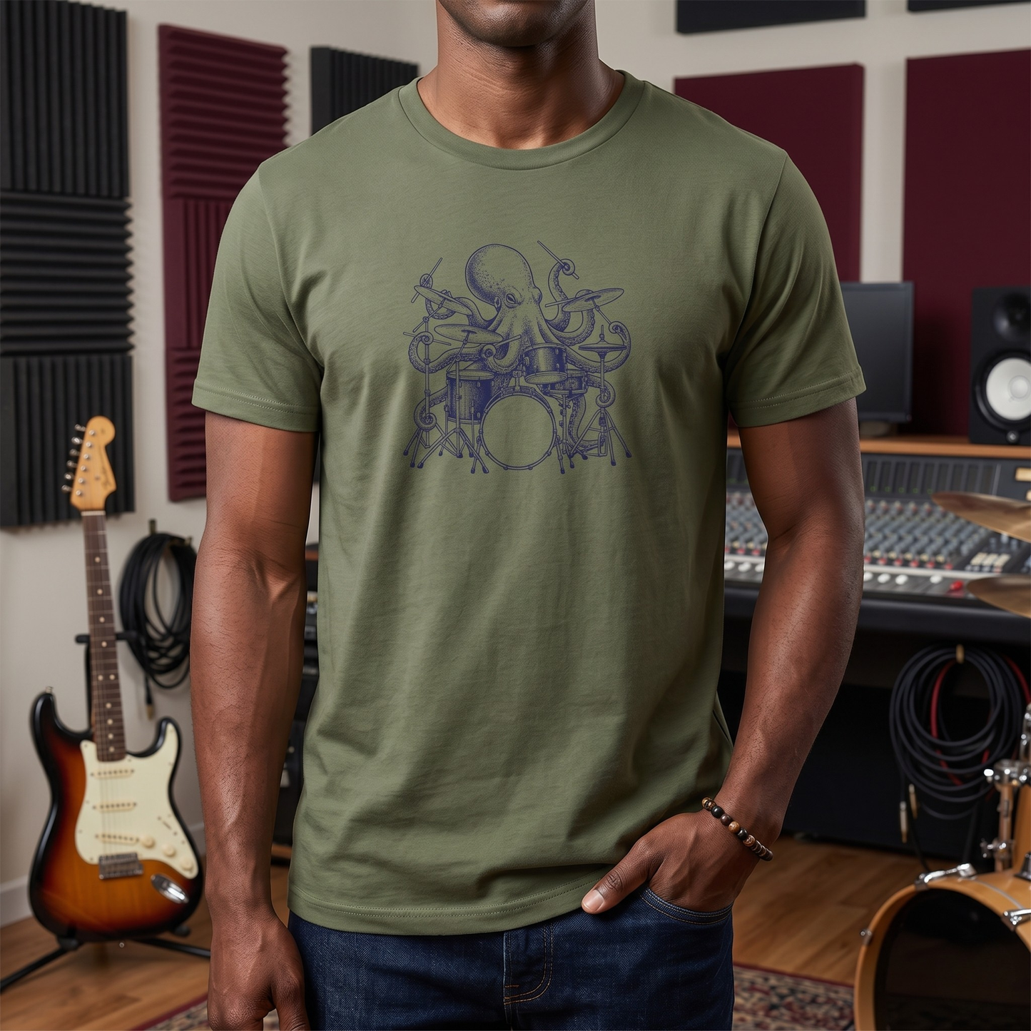 Drums Octopus T-Shirt