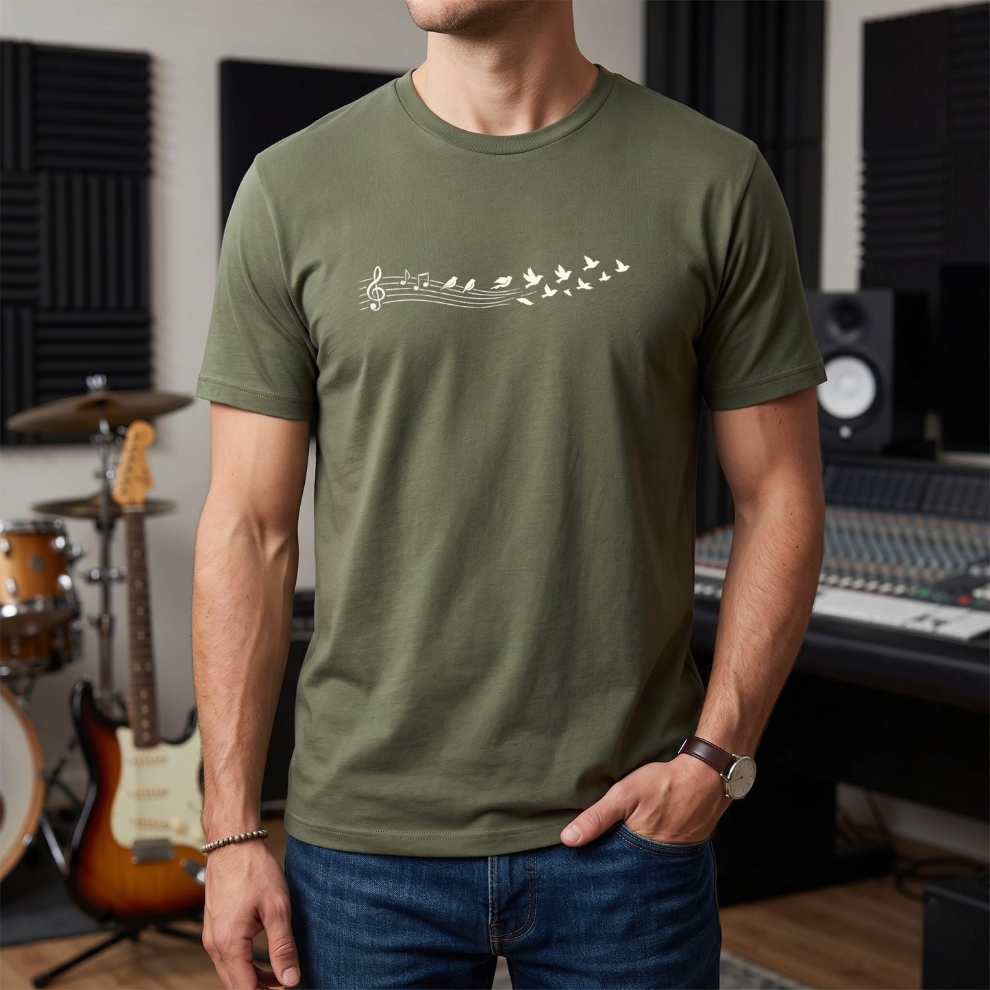 Birds & Music Notes T-Shirt