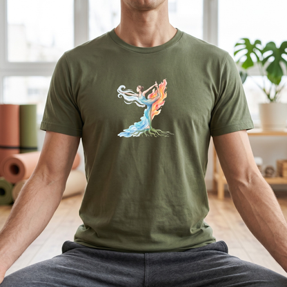 Watercolor Four Elements Yoga Pose T-Shirt