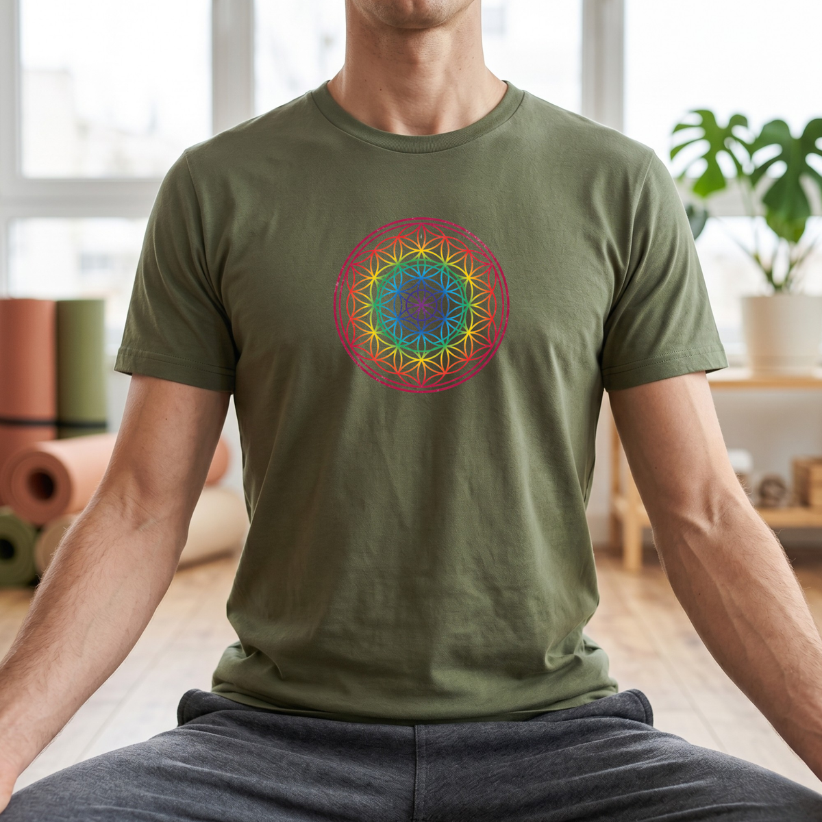 Chakra Gradient Mandala T-Shirt