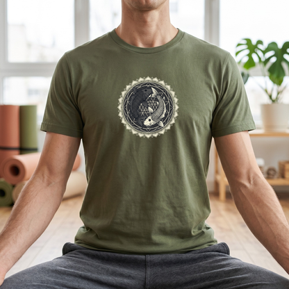 Sacred Geometry Koi Yin Yang T-Shirt