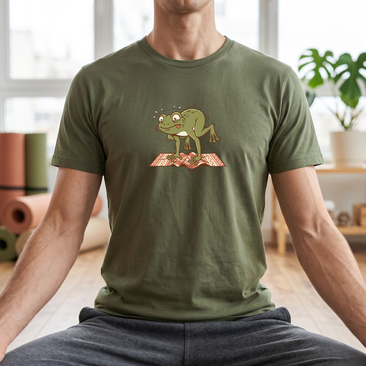 Trying My Best Yoga Frog T-Shirt
