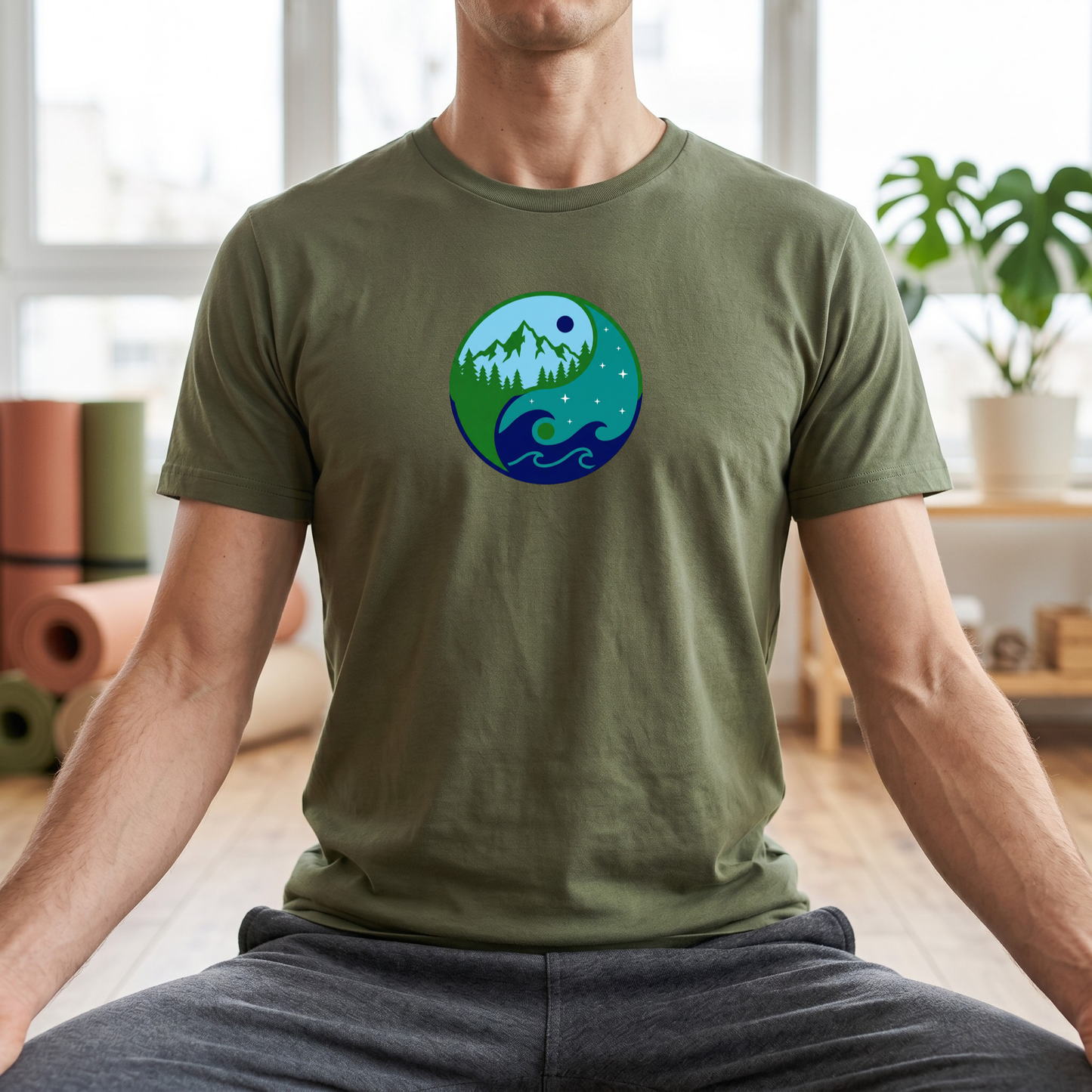 Sea & Mountain Yin Yang T-Shirt
