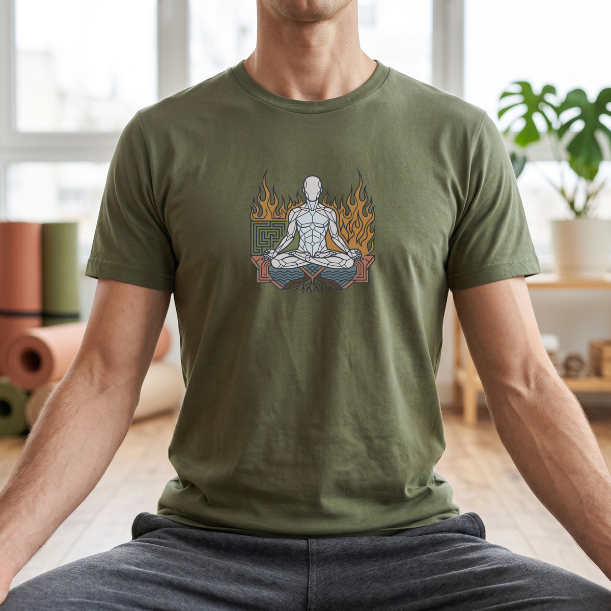 Polygon Four Elements Lotus Pose T-Shirt