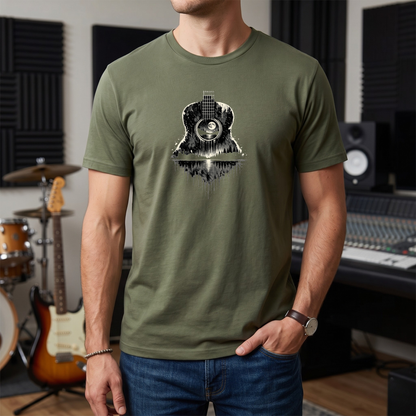 Cracked Moon Guitar T-Shirt