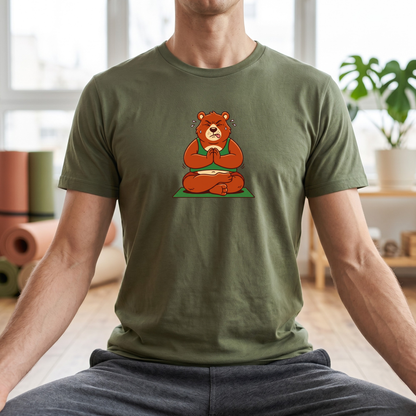Trying My Best Yoga Bear T-Shirt
