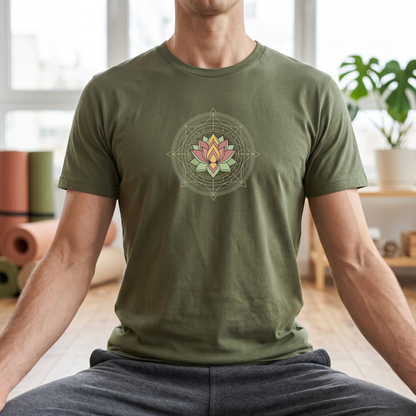 Geometric Lotus Flower T-Shirt