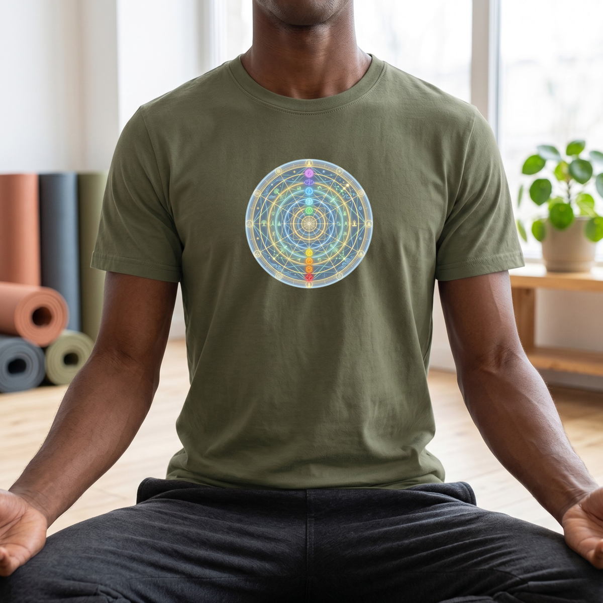 Glowing Chakra Mandala T-Shirt