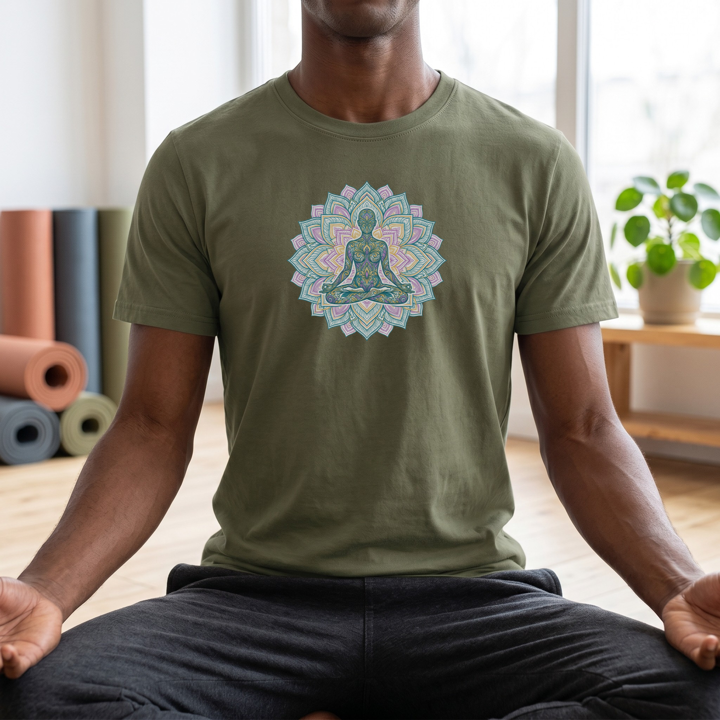 Lotus Pose Mandala T-Shirt