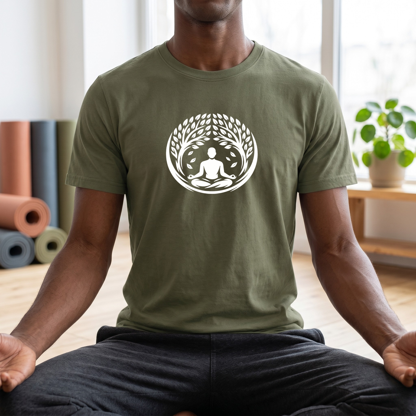 Leaves and Trees Lotus Pose T-Shirt